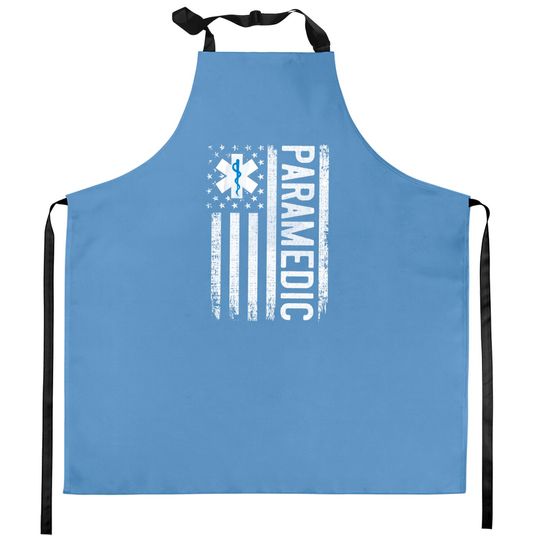 Discover Paramedic Kitchen Aprons, American Flag Paramedic Gift, EMT Kitchen Aprons