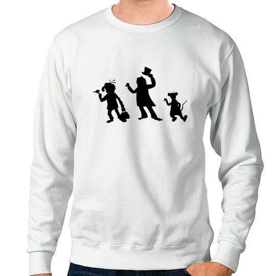 Discover Hitchhiking Ghosts - Black silhouette - Haunted Mansion - Sweatshirts