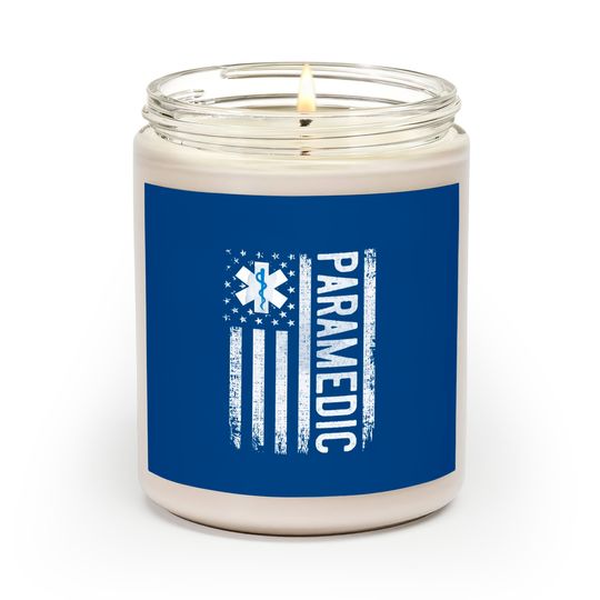 Discover Paramedic Scented Candles, American Flag Paramedic Gift, EMT Scented Candles