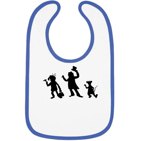 Discover Hitchhiking Ghosts - Black silhouette - Haunted Mansion - Bibs