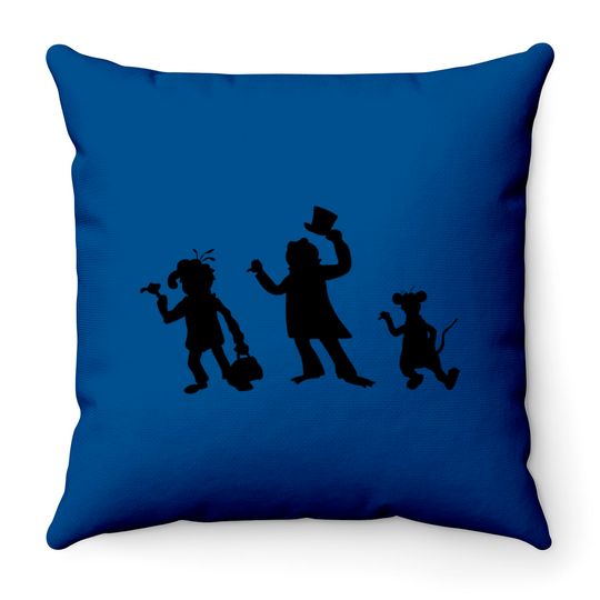 Discover Hitchhiking Ghosts - Black silhouette - Haunted Mansion - Throw Pillows