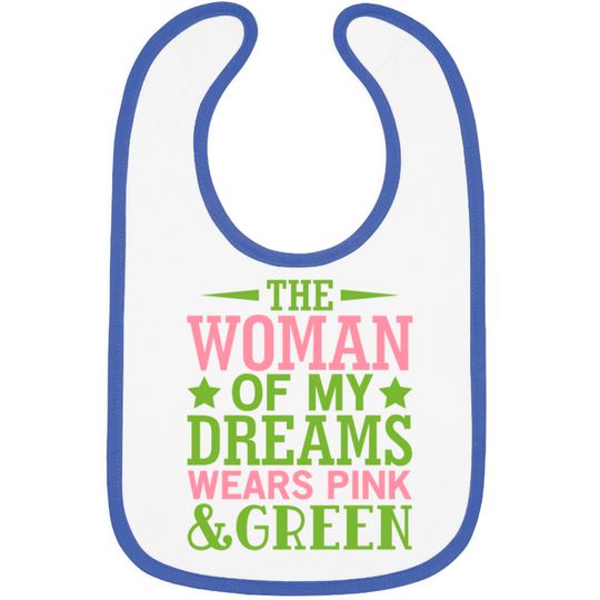 Discover The Woman Of My Dreams Wears Pink & Green HBCU AKA Bibs