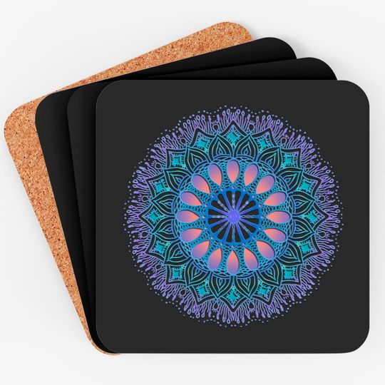 Discover Mandala doodle0009 - Mandala - Coasters