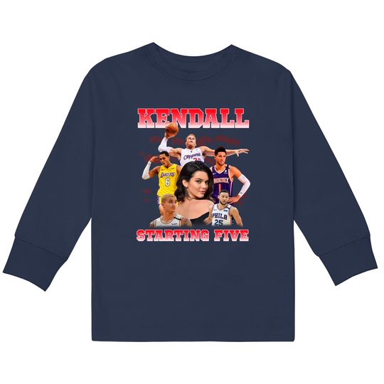Discover Kendall Jenner Starting Five  Kids Long Sleeve T-Shirts
