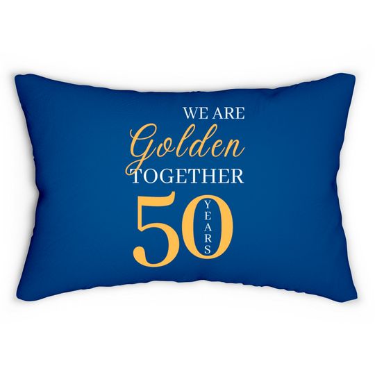 Discover 50th Golden Marriage Anniversary Lumbar Pillows