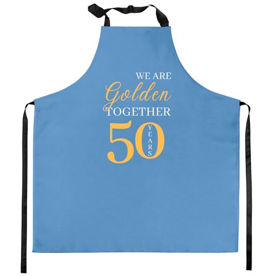 Discover 50th Golden Marriage Anniversary Kitchen Aprons