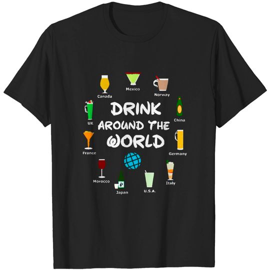 Discover EPCOT Drink Around The World - Wdw - T-Shirt