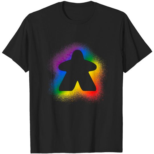 Discover Meeple Spray - Rainbow - Board Game - T-Shirt