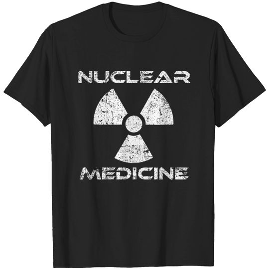 Discover Nuclear Medicine Radiation Logo white T-shirt