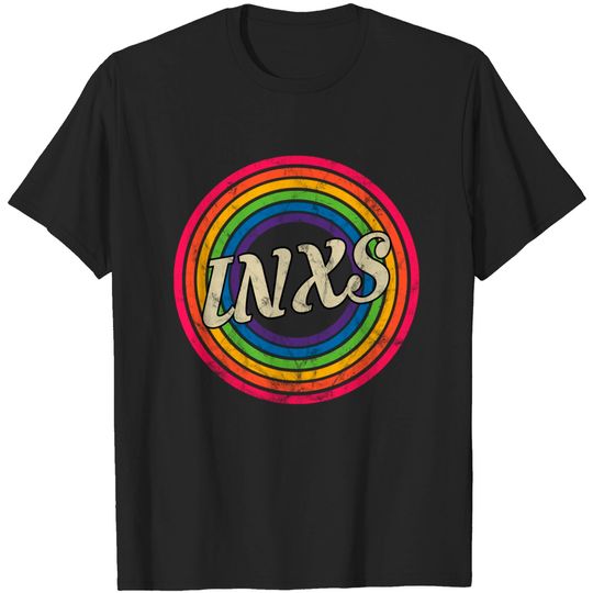Discover Inxs - Retro Rainbow Faded-Style - Inxs - T-Shirt