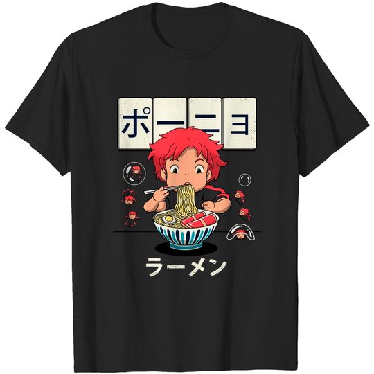 Discover Ponyo Goldfish Ramen T-Shirt