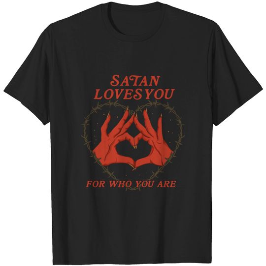 Discover Satan Loves You - Satan - T-Shirt