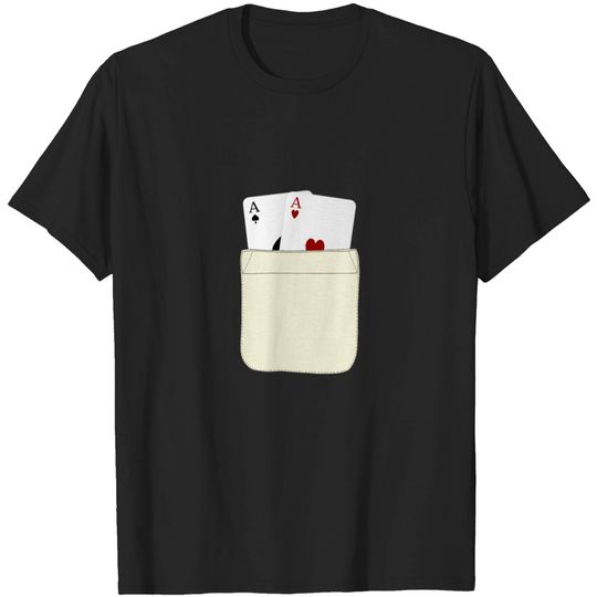 Discover Poker Fake Pocket Aces Pocket Rockets gift T-shirt