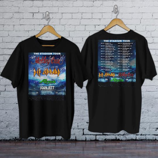 Discover The Stadium Tour 2021Def Leppard Motley Crue Poison Joan Jett & the Blackhearts T Shirt