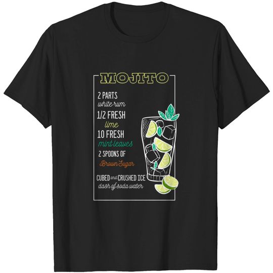 Discover Mojito Cocktail Bar Drinks Barkeeper Restaurant - Mojito - T-Shirt