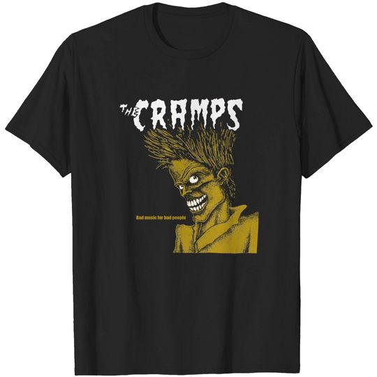 Discover Black The Cramps Bad Music For Bad People Tee T-Shirt