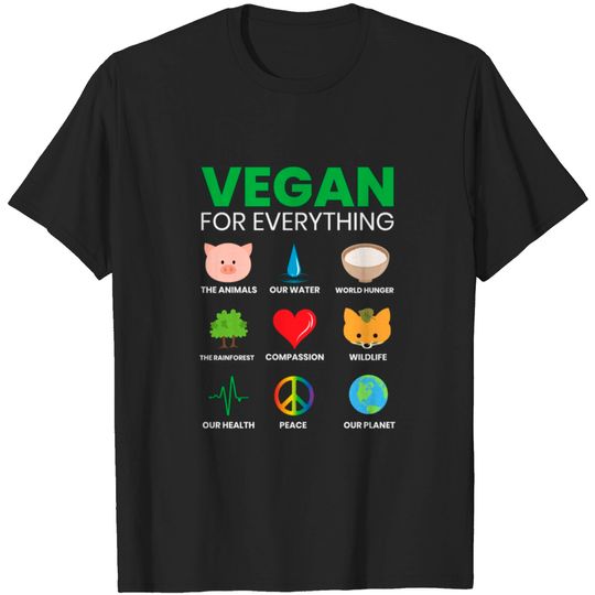 Discover Vegan for Everything Veganism Vegan Nutrition T-shirt