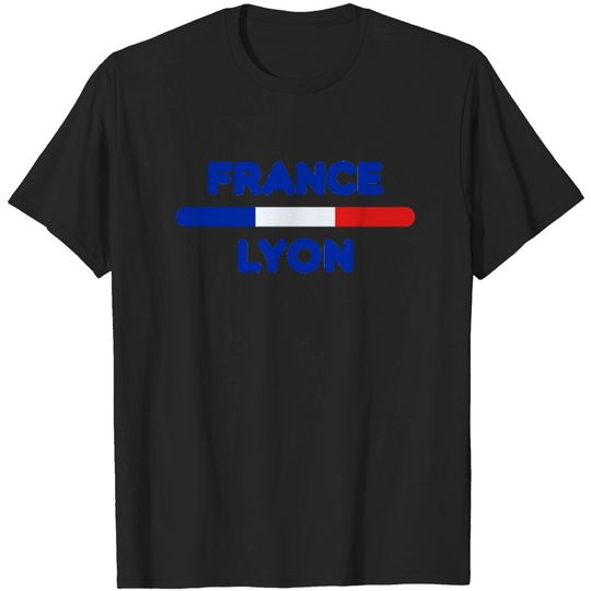 Discover France Lyon with France Flag T-Shirt T-shirt
