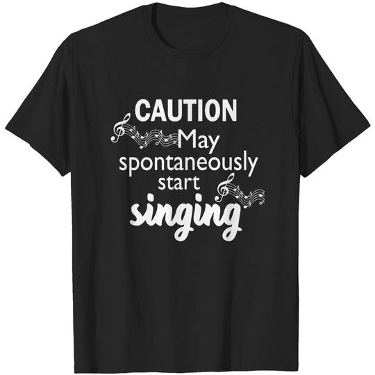 Discover Funny Music Lover Gift Love Sing Caution T-shirt