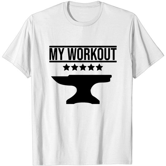 Discover My workout is pounding steel T-shirt