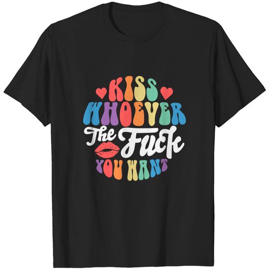 Discover Kiss Whoever You Want Pride Tee
