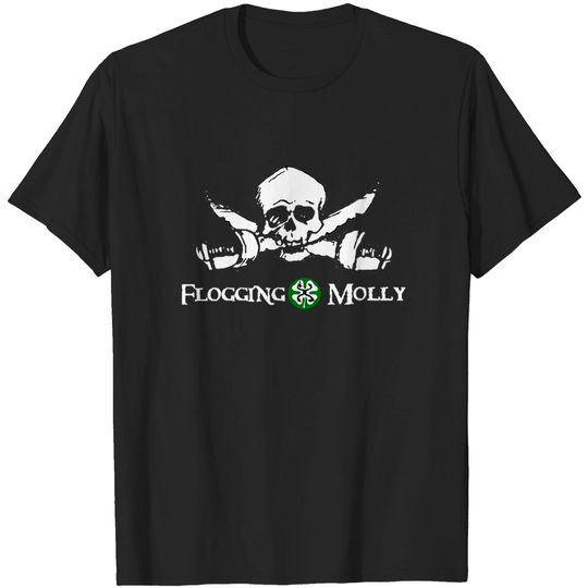Discover Vintage Photograp Flogging Molly Skull Pirate Idol T-Shirt