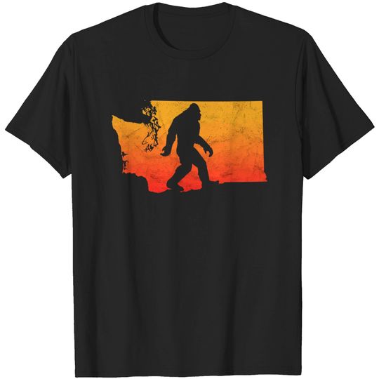 Discover Retro State Of Washington Bigfoot Believer Gift Te T-shirt