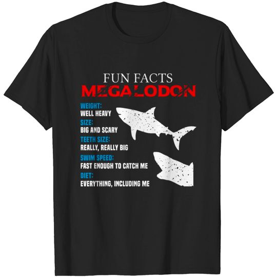 Discover Megalodon giant shark prehistoric fossil gift idea T-shirt