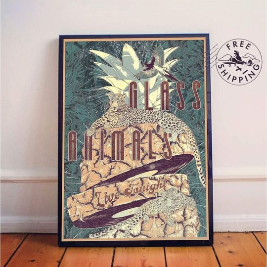 Discover Glass Animals Print Vintage Music Poster