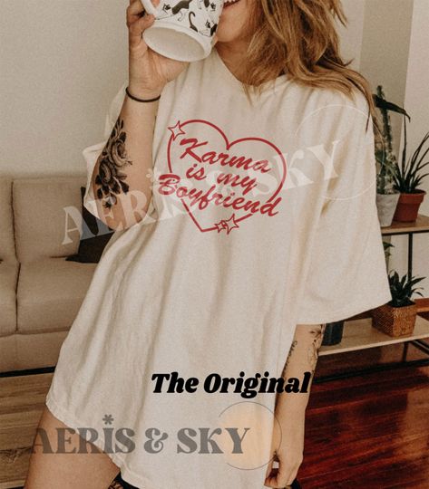 Discover Karma is my Boyfriend Tshirt, Taylor Taylor version Merch Shirt, Karma is a Cat