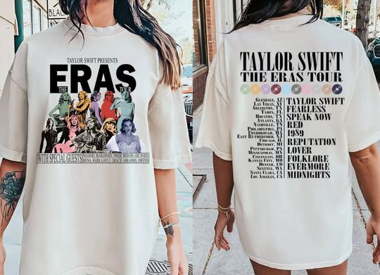 Discover Taylor Album Shirt, TS Eras Tour Two Sided Shirt, Taylor Shirt