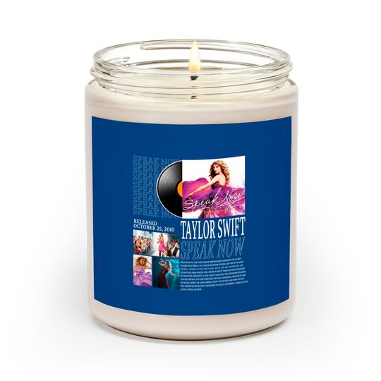 Discover Taylor Music Scented Candles, Taylor The Eras Tour Album Speak Now Scented Candles