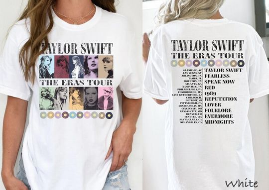Discover The Eras Tour T-shirt with Tour Dates | Taylor Concert Merch | Taylor version Gift
