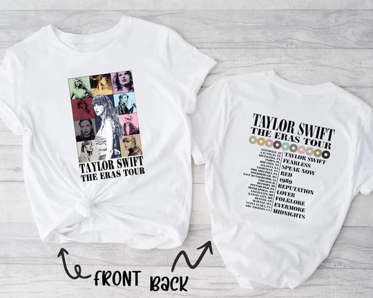 Discover Taylor The Eras Tour Shirt, Taylor version Merch T-Shirt, Back And Front Shirt, Taylor version Eras Tour
