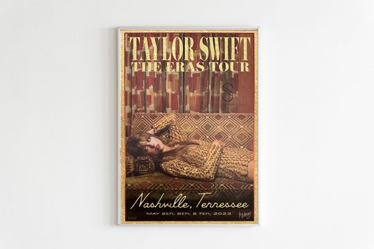 Discover Taylor Eras Tour Nashville VIP Poster, Taylor Eras Tour Poster