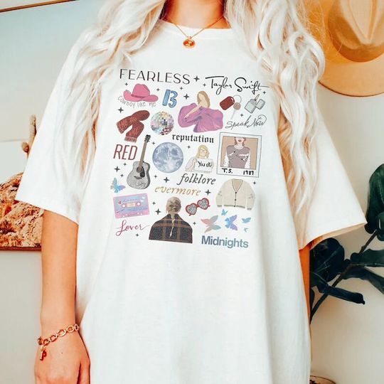 Discover Vintage Taylor The Eras Tour Shirt, Tour 2023 Shirt, Taylor version Merch