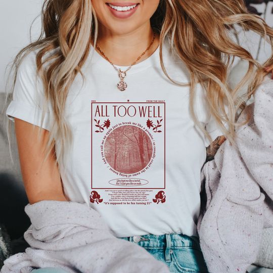 Discover All Too Well Shirt, Red Version, Taylor Taylor version Merch, Folklore Merch