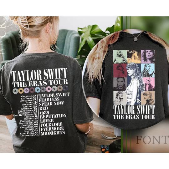 Discover Taylor The Eras Tour 2023 shirt, Taylor version Merch