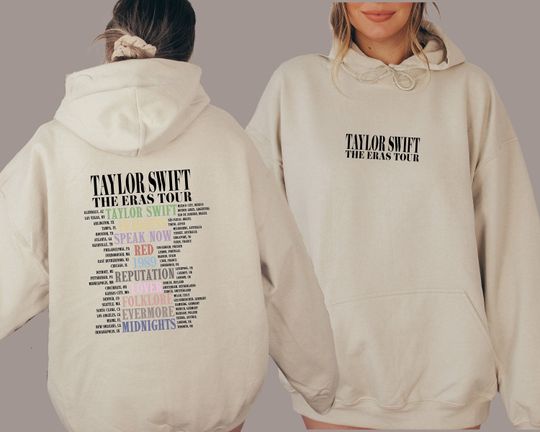 Discover ENTIRE TOUR Eras Taylor Taylor hoodie, America and International, Date Locations Midnights Album Merch