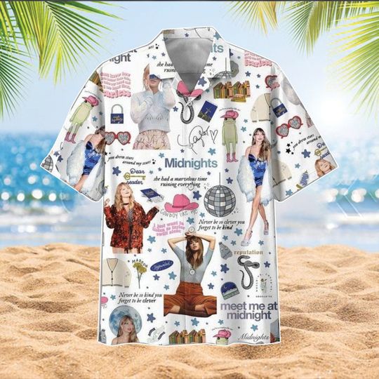 Discover Taylor Albums Hawaiian Shirt, Taylor The Eras Tour Aloha Tee, Taylo version Summer Shirt