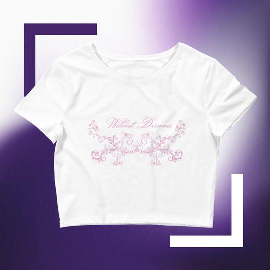 Discover 1989 Taylor's Version Wildest Dreams Taylor Womens Crop Tee