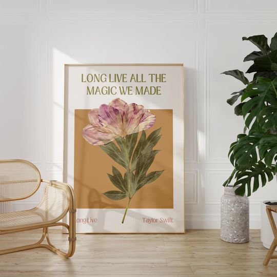 Discover Long Live Floral Poster, vintage Taylor poster, Speak Now Album, Taylor version Gift Merch