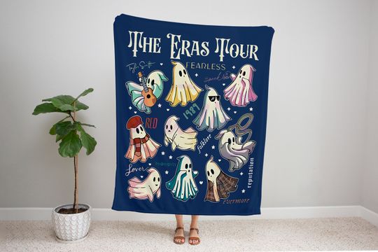 Discover Halloween Ghost Taylor version Blanket, Taylor version Blanket, The Eras Tour, Fan Concert Blanket
