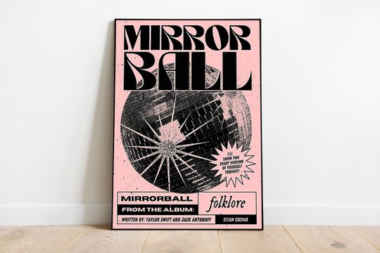 Discover Taylor Mirror Ball Folklore Poster, Taylor The Eras Tour 2023 Poster