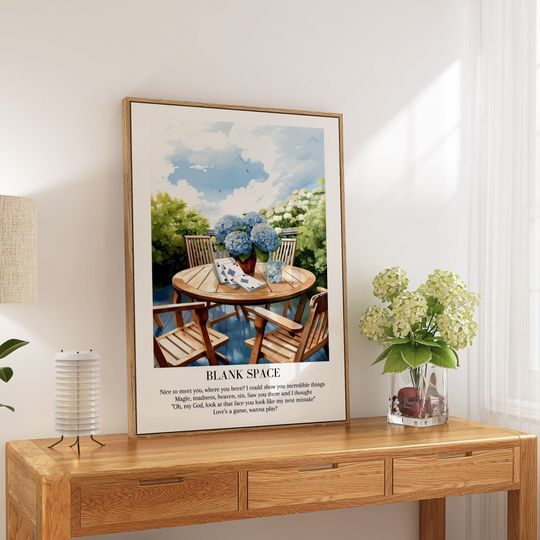 Discover Blank Space Taylor Aesthetic Poster