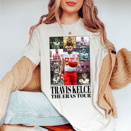 Discover Travis Kelce The Eras Tour Shirt, Vintage Travis Kelce T-Shirt, Football Fan Gifts