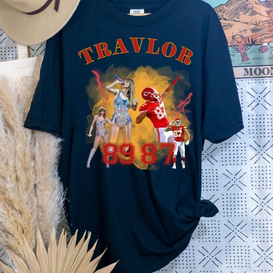 Discover Travlor Vintage Tshirt, Travis Kelce & Taylor Eras Tour Shirt, Vintage Taylor version Tshirt