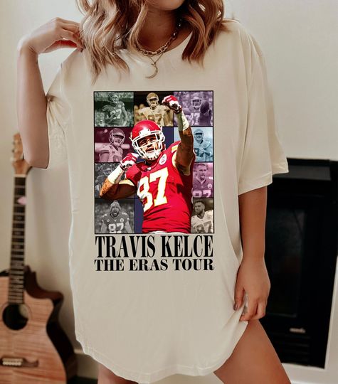 Discover Travis Kelce The Eras Tour Shirt, Vintage Travis Kelce T-Shirt