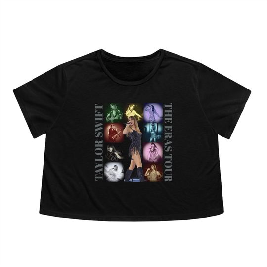 Discover Taylor Eras Tour Flowy Cropped Tee
