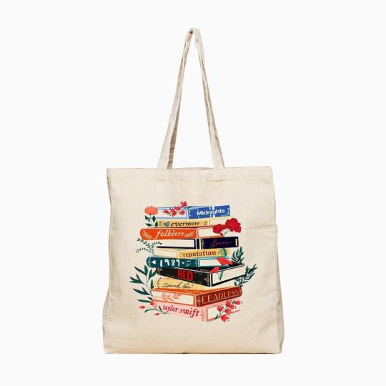 Discover Taylor Albums as books, Taylor music tote book Bag
